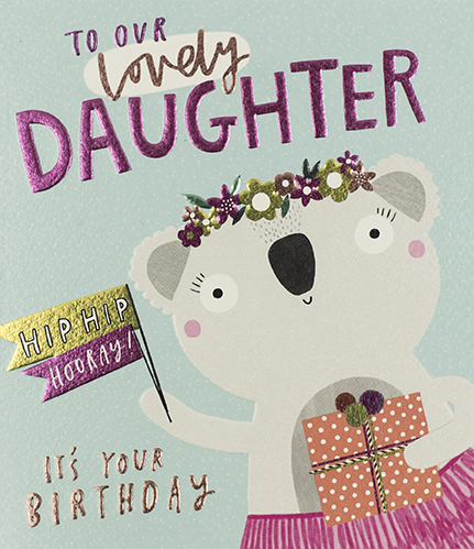 Koala Bear Daughter Birthday Card