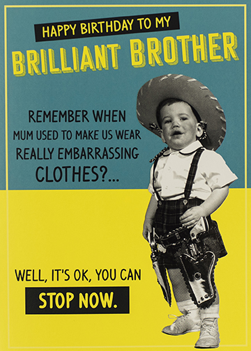 Embarrassing Brother Birthday Card