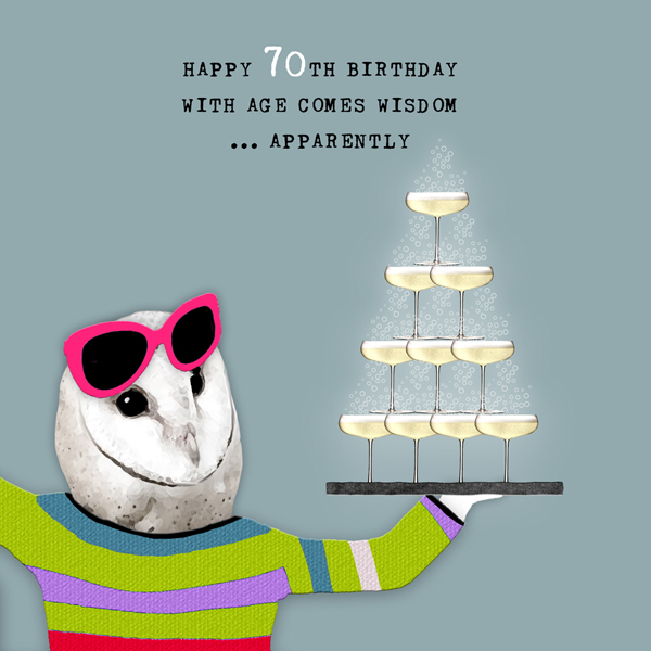 Wisdom 70th Birthday Card