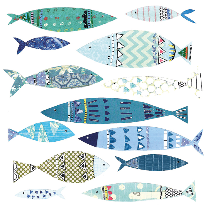 Blue Shoal Greeting Card