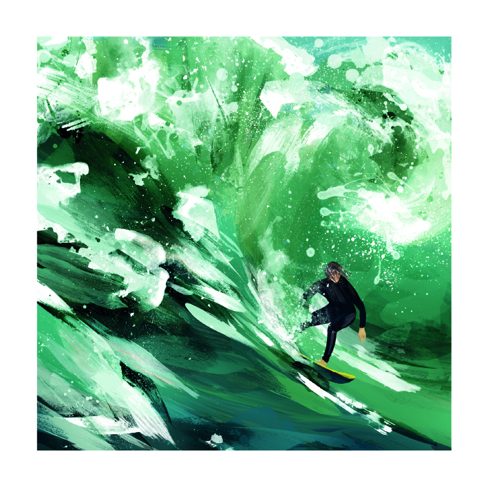 Surfer Greeting Card