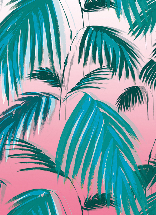 Sunset Palms Greeting Card