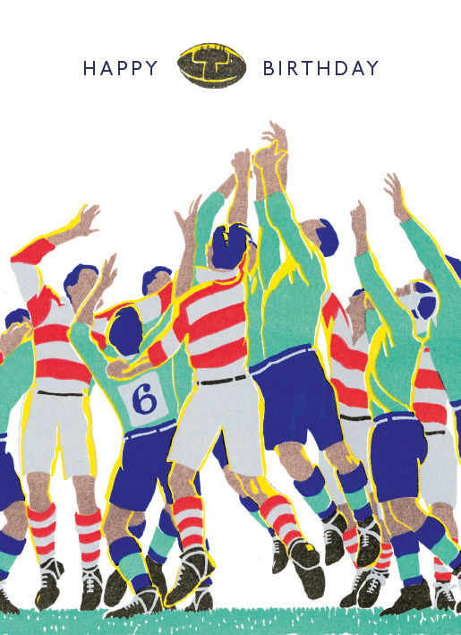 Rugby League Wembley Birthday Card
