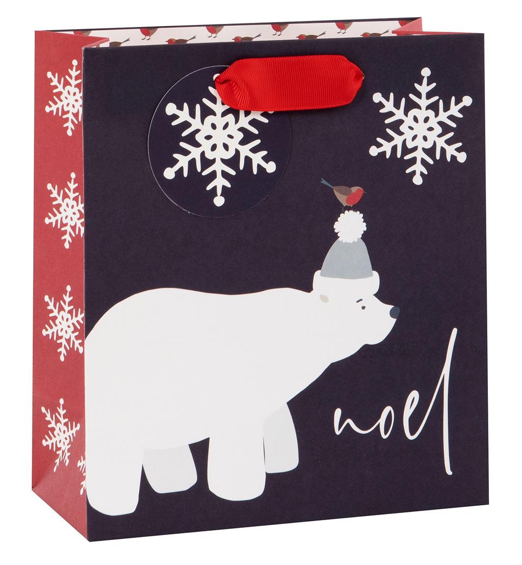 Polar Bear Medium Christmas Gift Bag