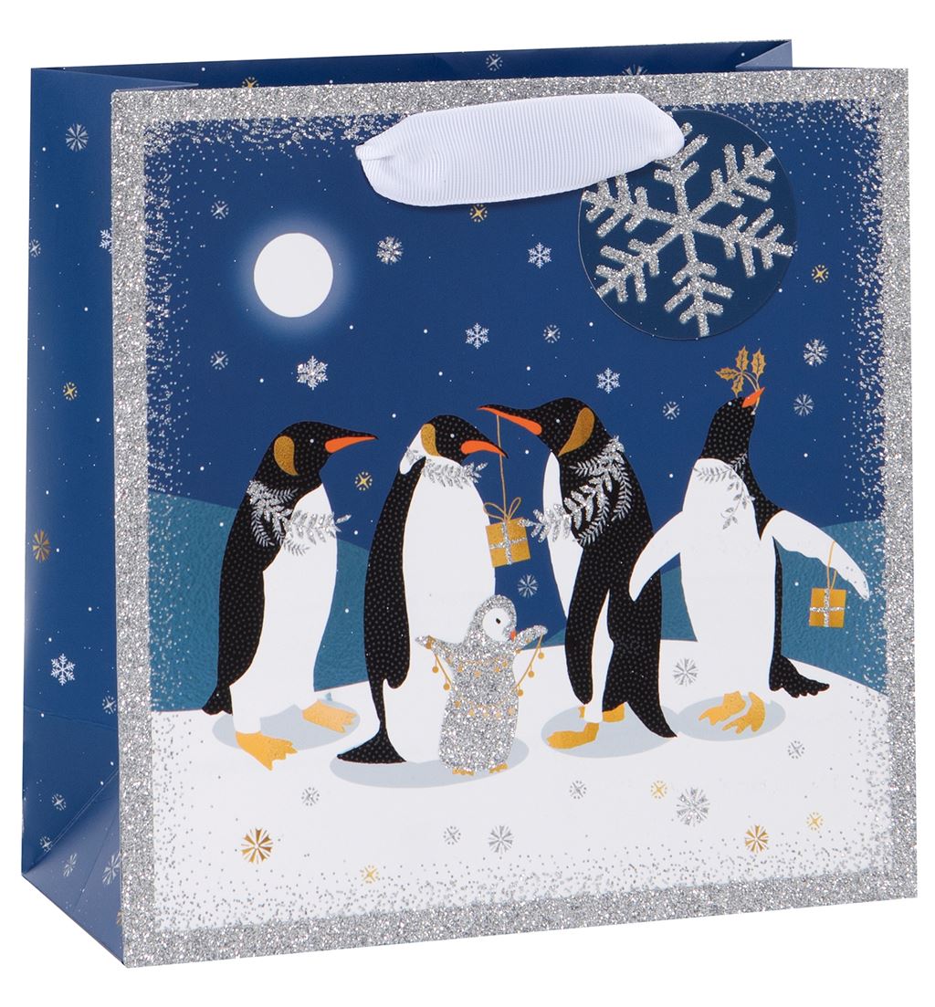 Penguins Medium Christmas Gift Bag