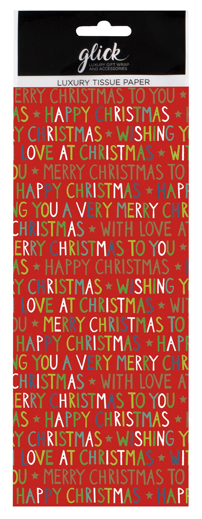 With Love Christmas Tissue Paper 4 Sheets