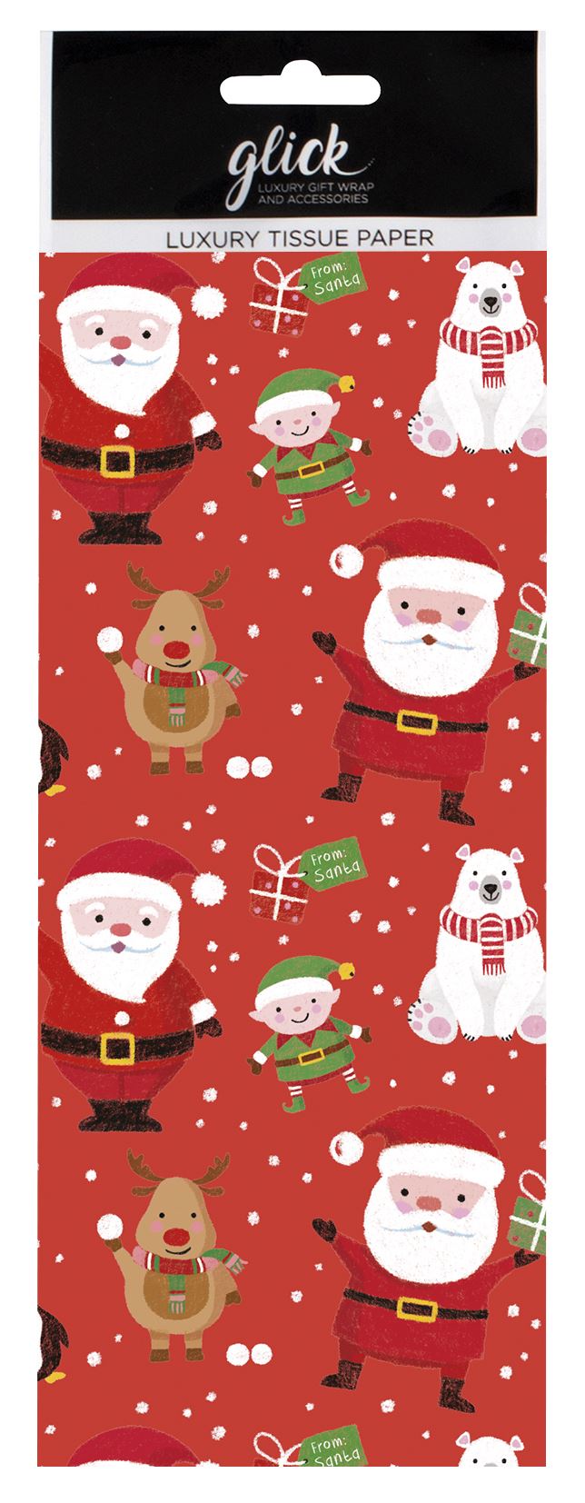 Santa and Friends Christmas Tissue Paper 4 Sheets