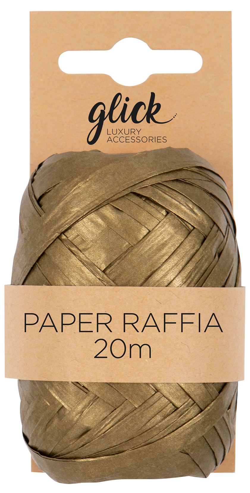 Gold Raffia Ribbon Reel 20m