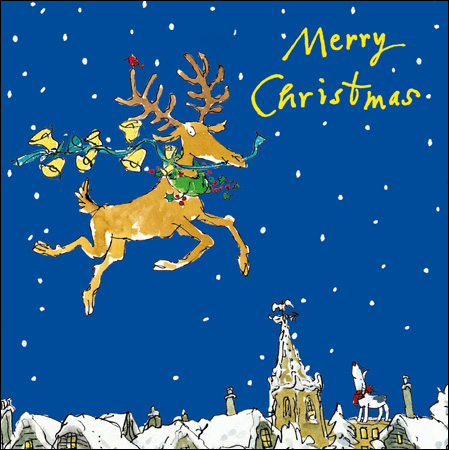 Reindeer Flight Christmas Card