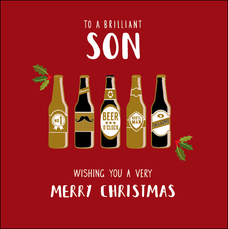 Beer O'clock Son Christmas Card