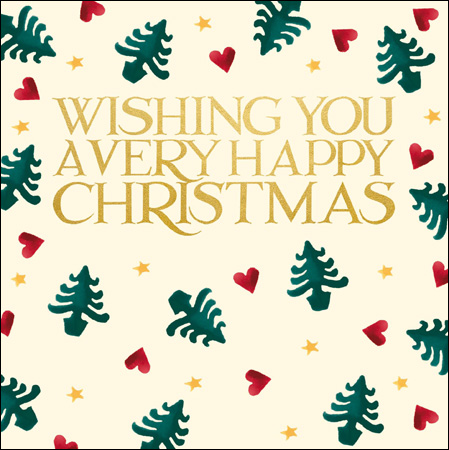 Trees and Hearts Christmas Card