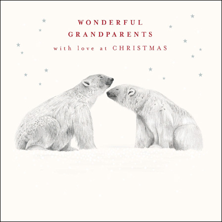 Polar Bears Grandparents Christmas Card