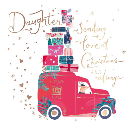 Rudolph Mail Daughter Christmas Card