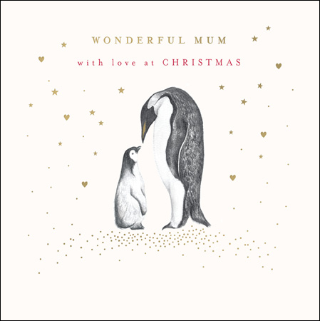 Penguins Mum Christmas Card