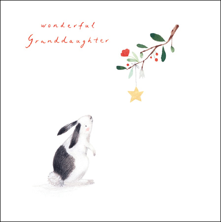 Little Bunny Granddaughter Christmas Card