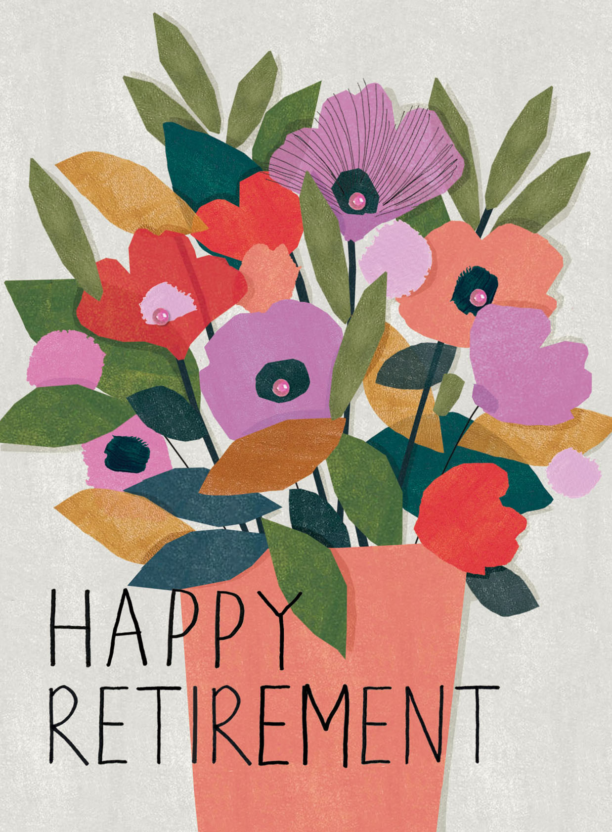 Pretty Flowers Retirement Card