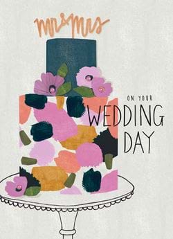 Pretty Cake Wedding Card
