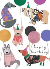 Party Dogs Birthday Card