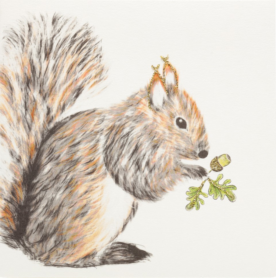 Squirrel and Acorn Greeting Card