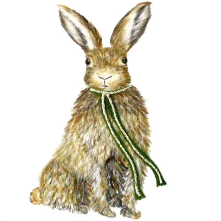 Hare in Scarf Greeting Card