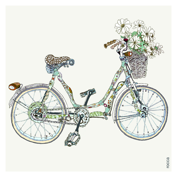 Floral Bike Greeting Card