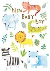 Cute Animals New Baby Boy Card