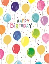 Floating Balloons Birthday Card