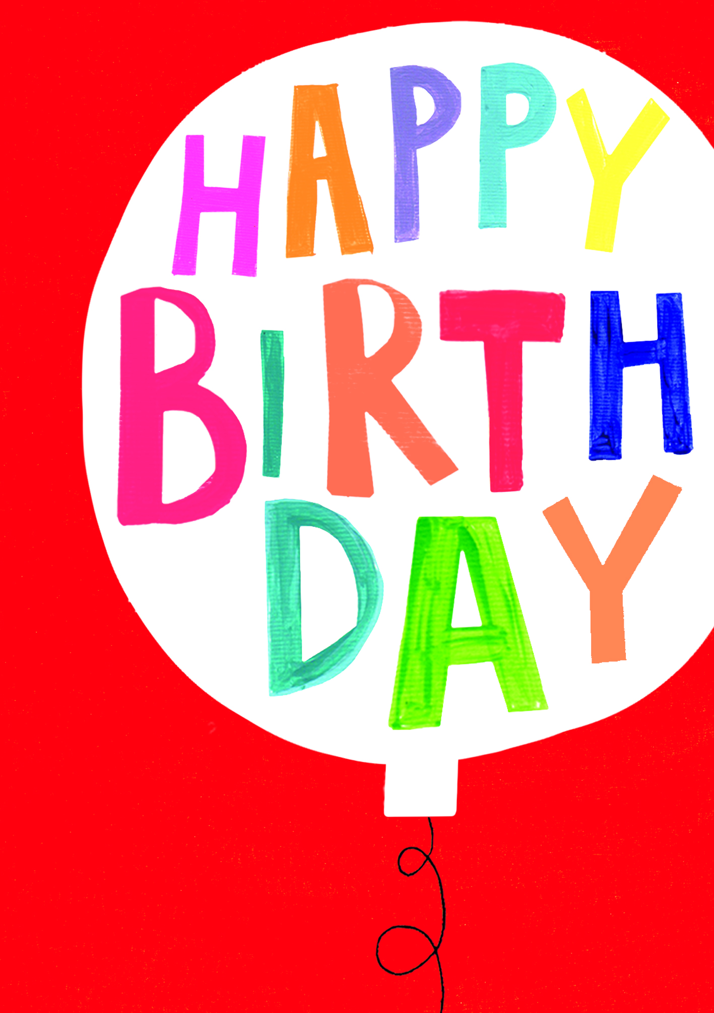 Silver Balloon Birthday Card