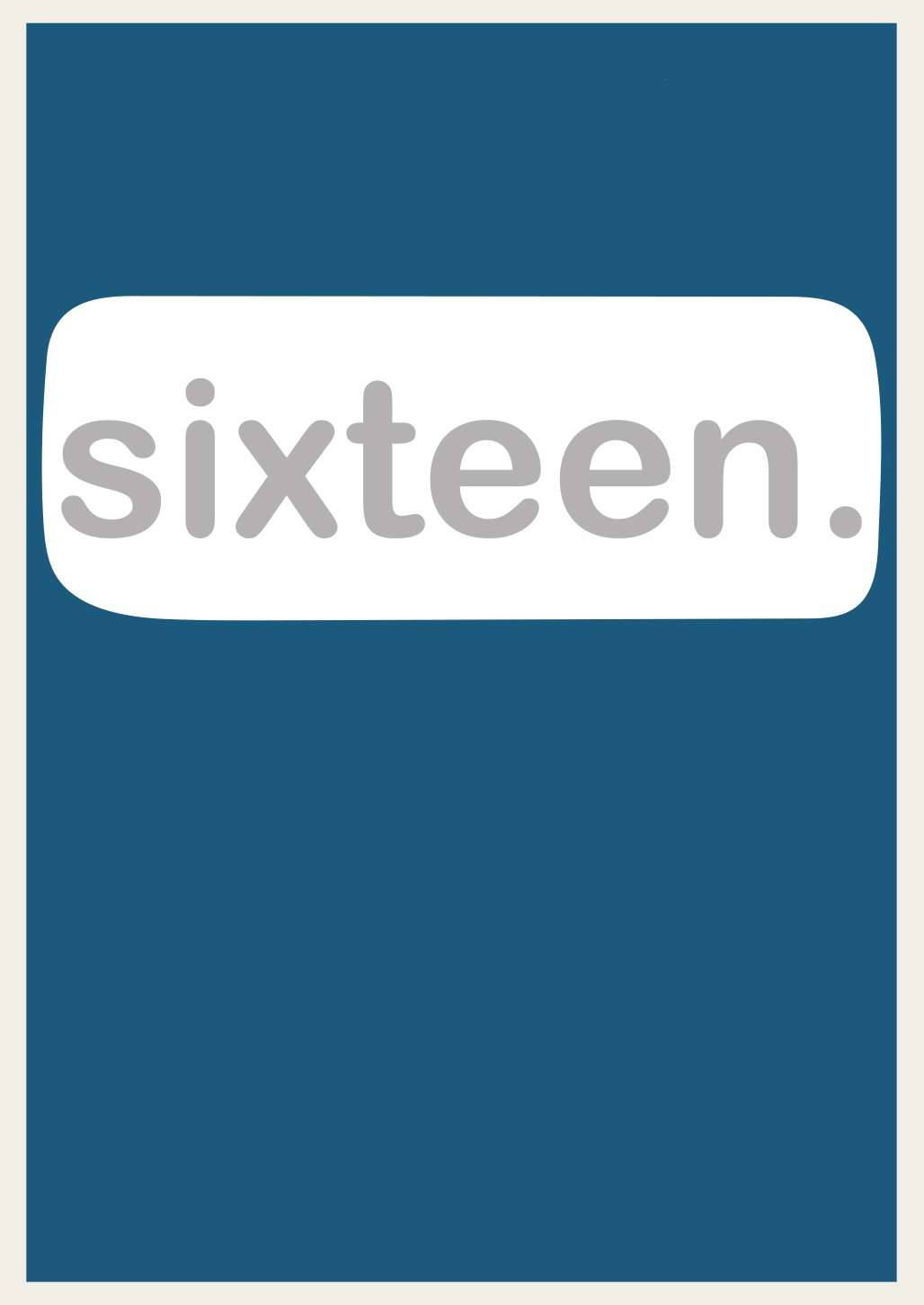 Blue 16th Birthday Card