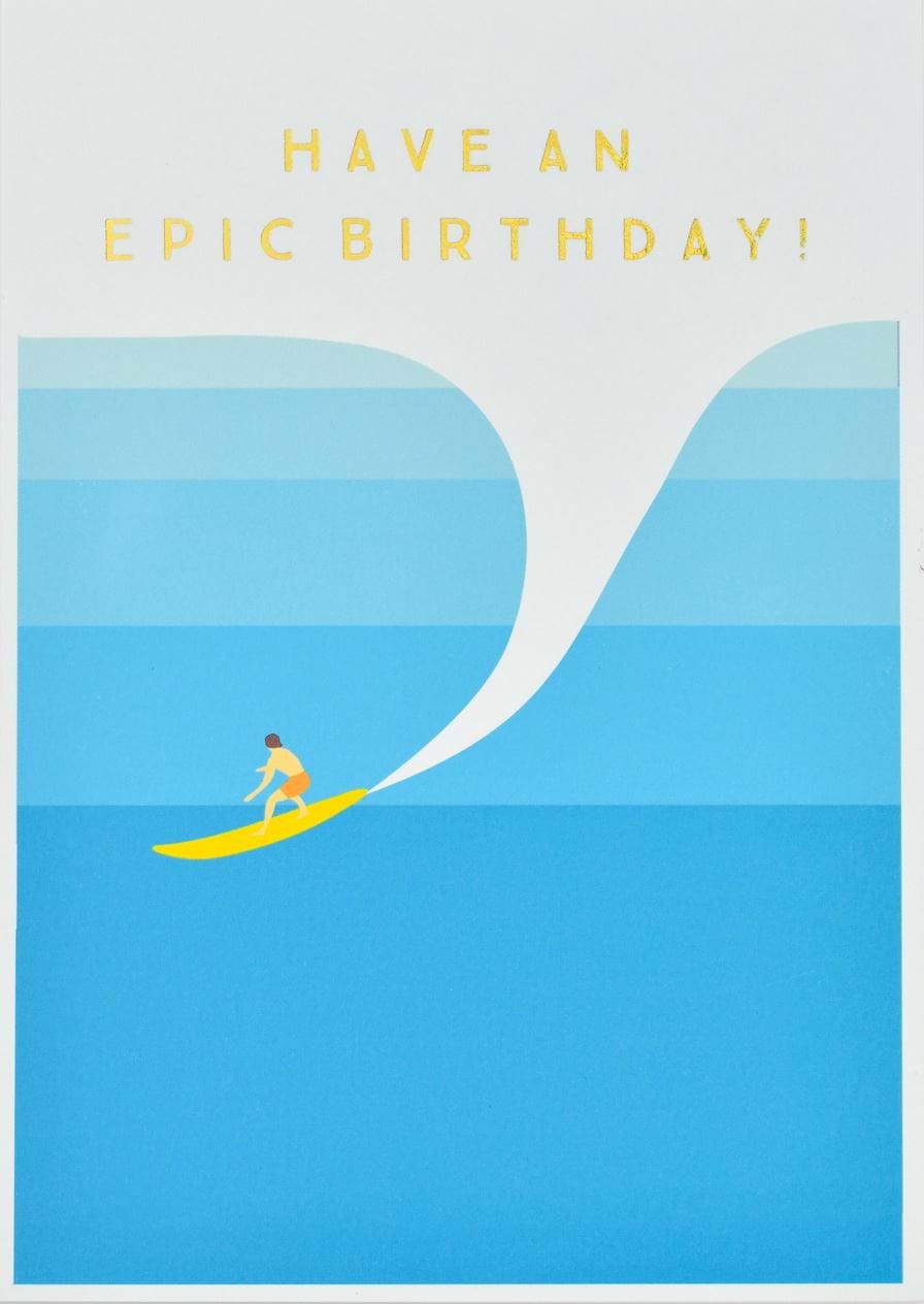 Surf the Wave Birthday Card