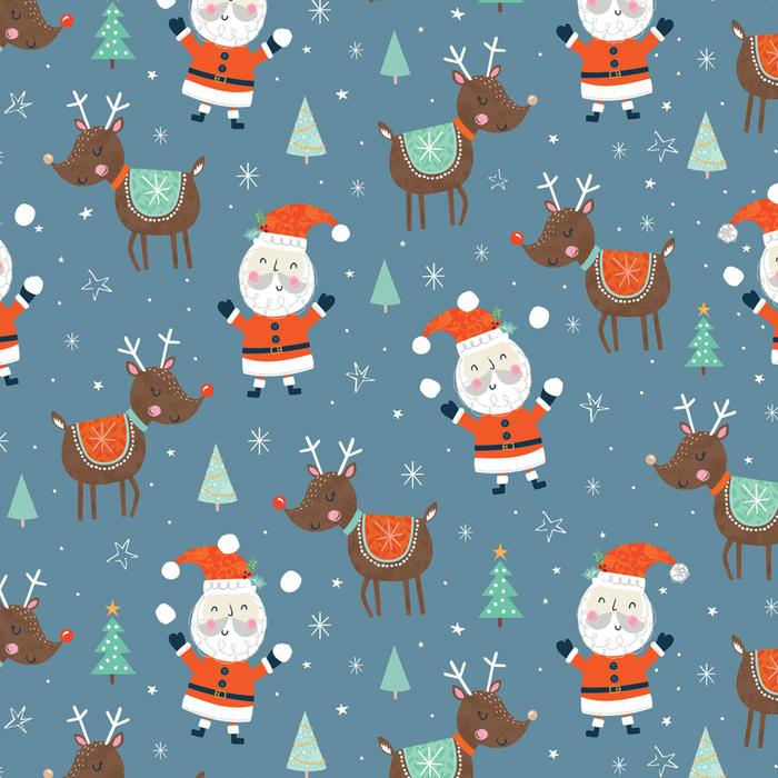 Santa and Rudolf Christmas Wrapping Paper 2 Sheets
