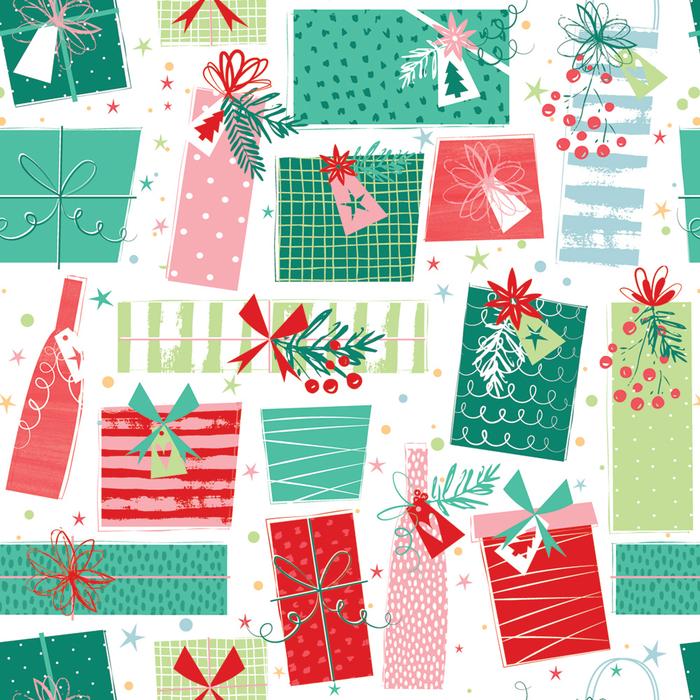 Present Boxes Christmas Wrapping Paper 2 Sheets