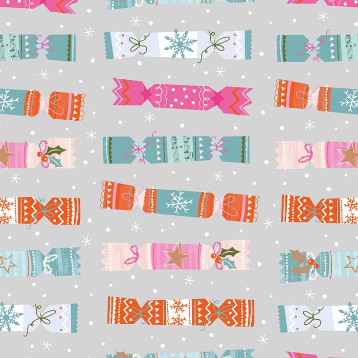 Colourful Crackers Christmas Wrapping Paper 2 Sheets