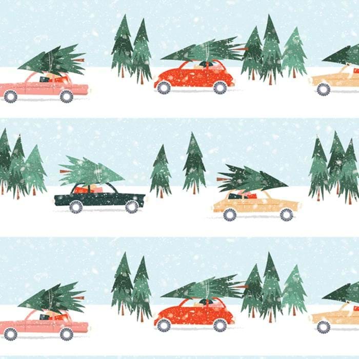 Driving Home Christmas Wrapping Paper
