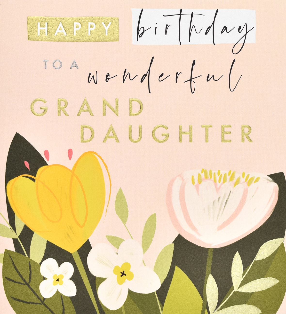 Pretty Tulips Granddaughter Birthday Card