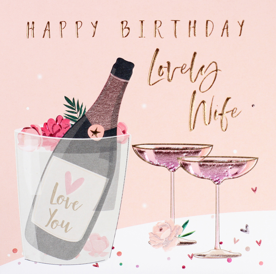 Champagne Wife Greeting Card