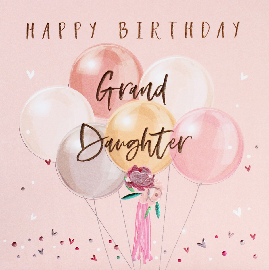 Balloons Granddaughter Birthday Card