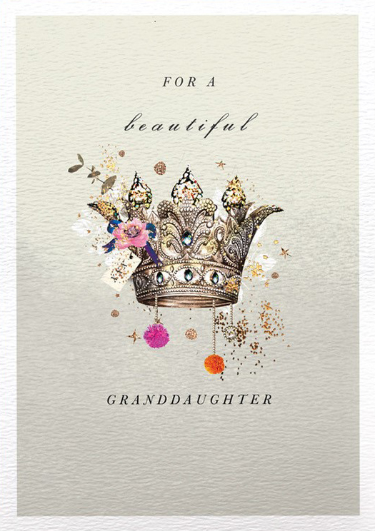 Crown Granddaughter Birthday Card