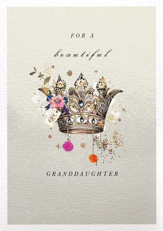 Crown Granddaughter Birthday Card