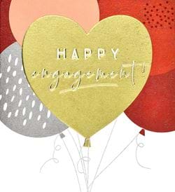 Heart Balloon Engagement Card