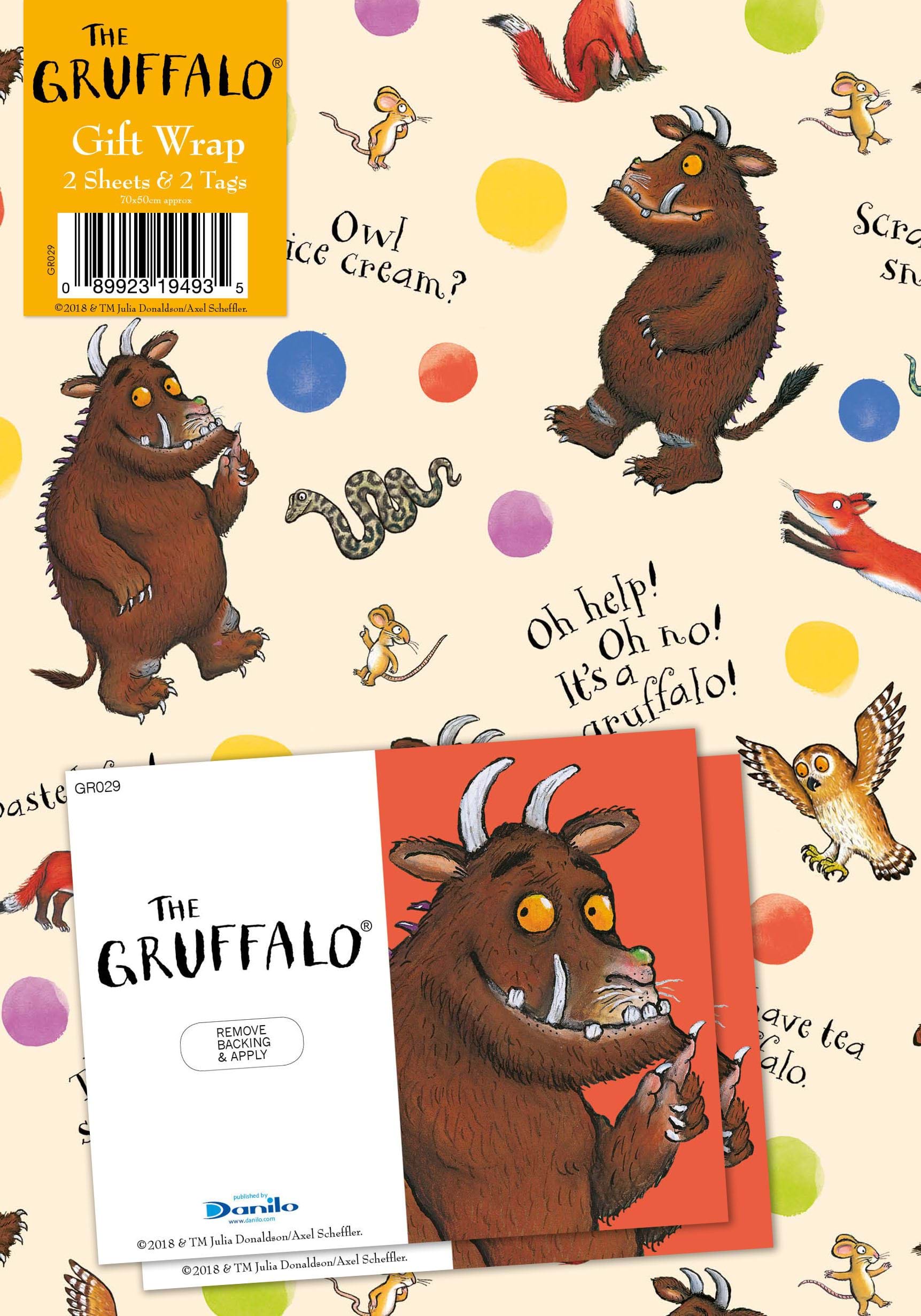 The Gruffalo Wrapping Paper 2 Sheets and 2 Tags