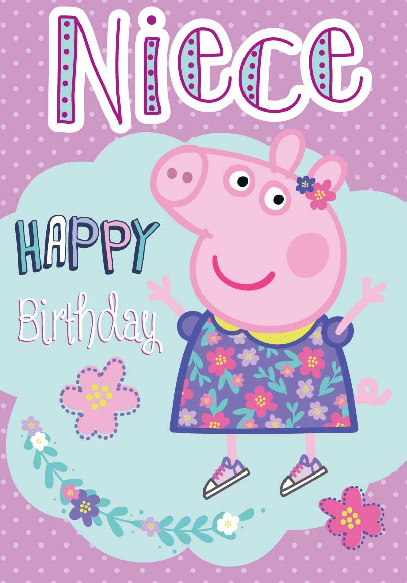 Peppa Pig Niece Birthday Card