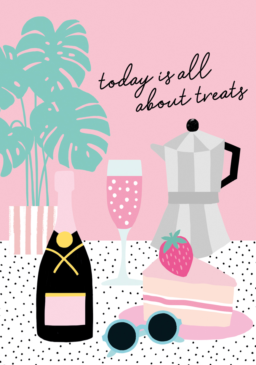 Coffee and Cake Greeting Card