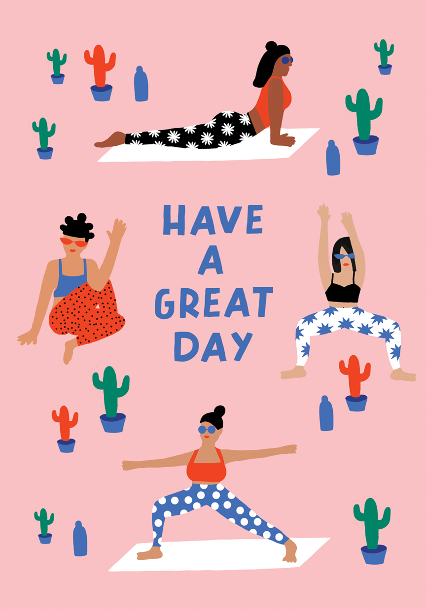 Yoga Poses Birthday Card