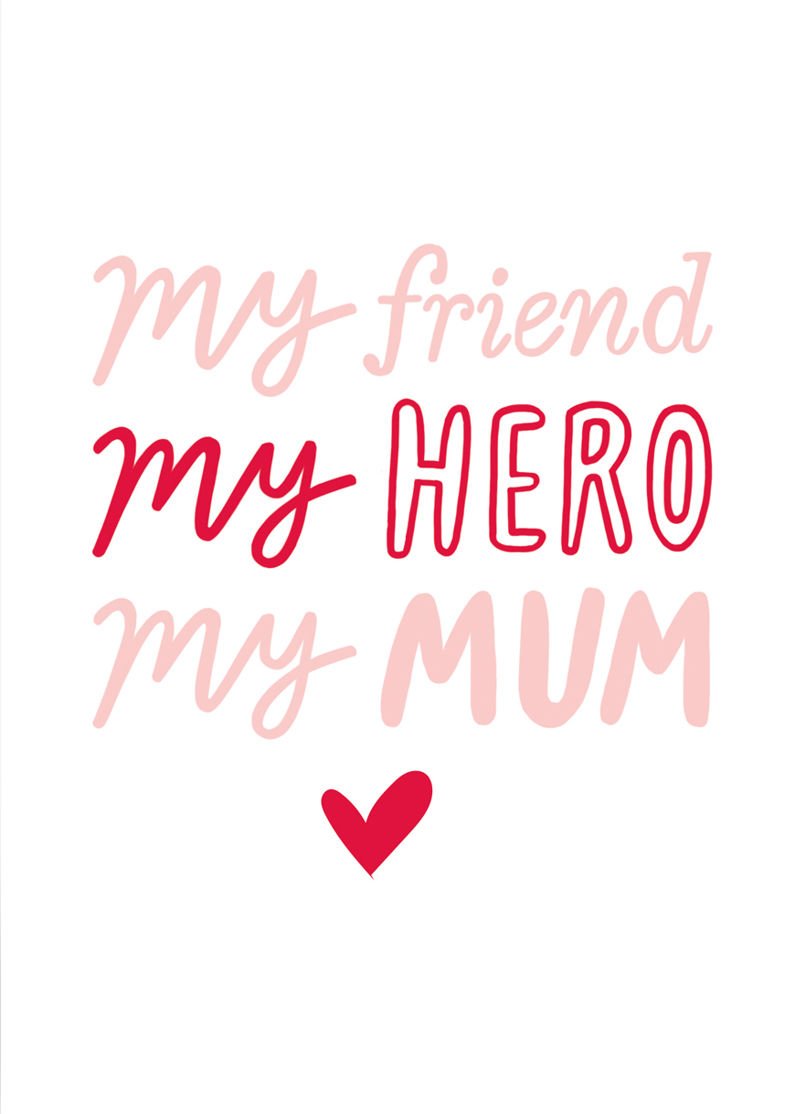 My Hero Mum Greeting Card