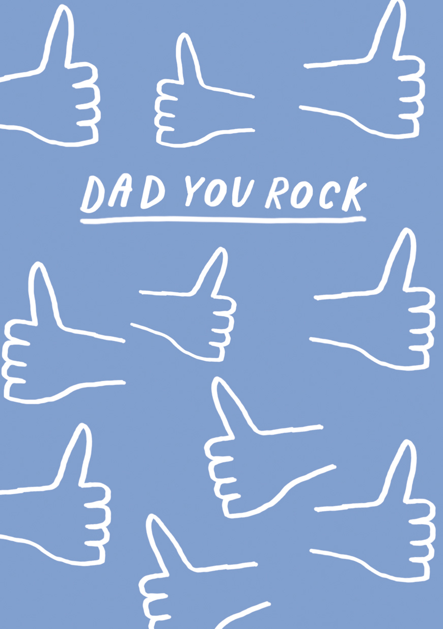 You Rock Dad Greeting Card