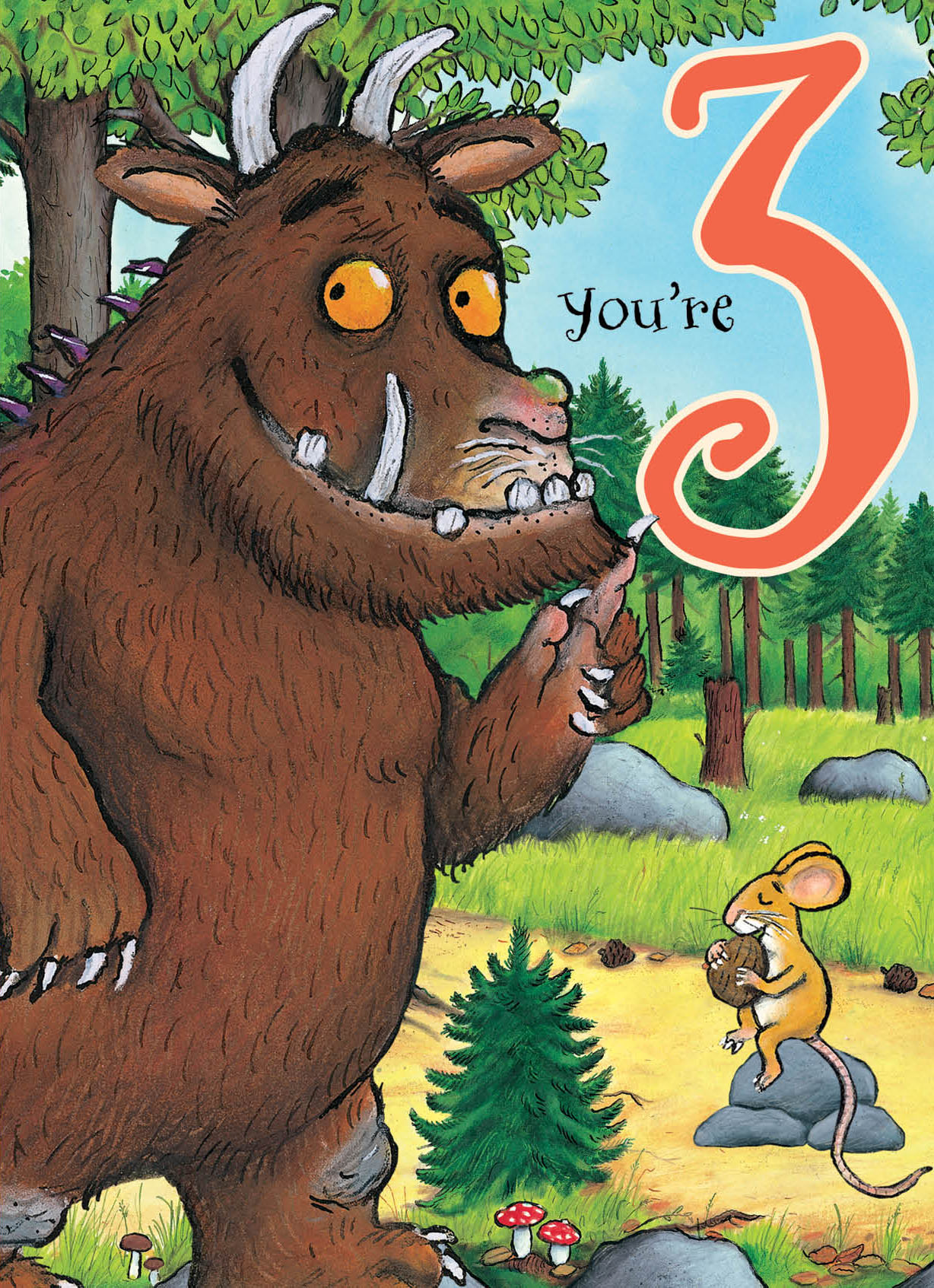 Gruffalo 3rd Birthday Card