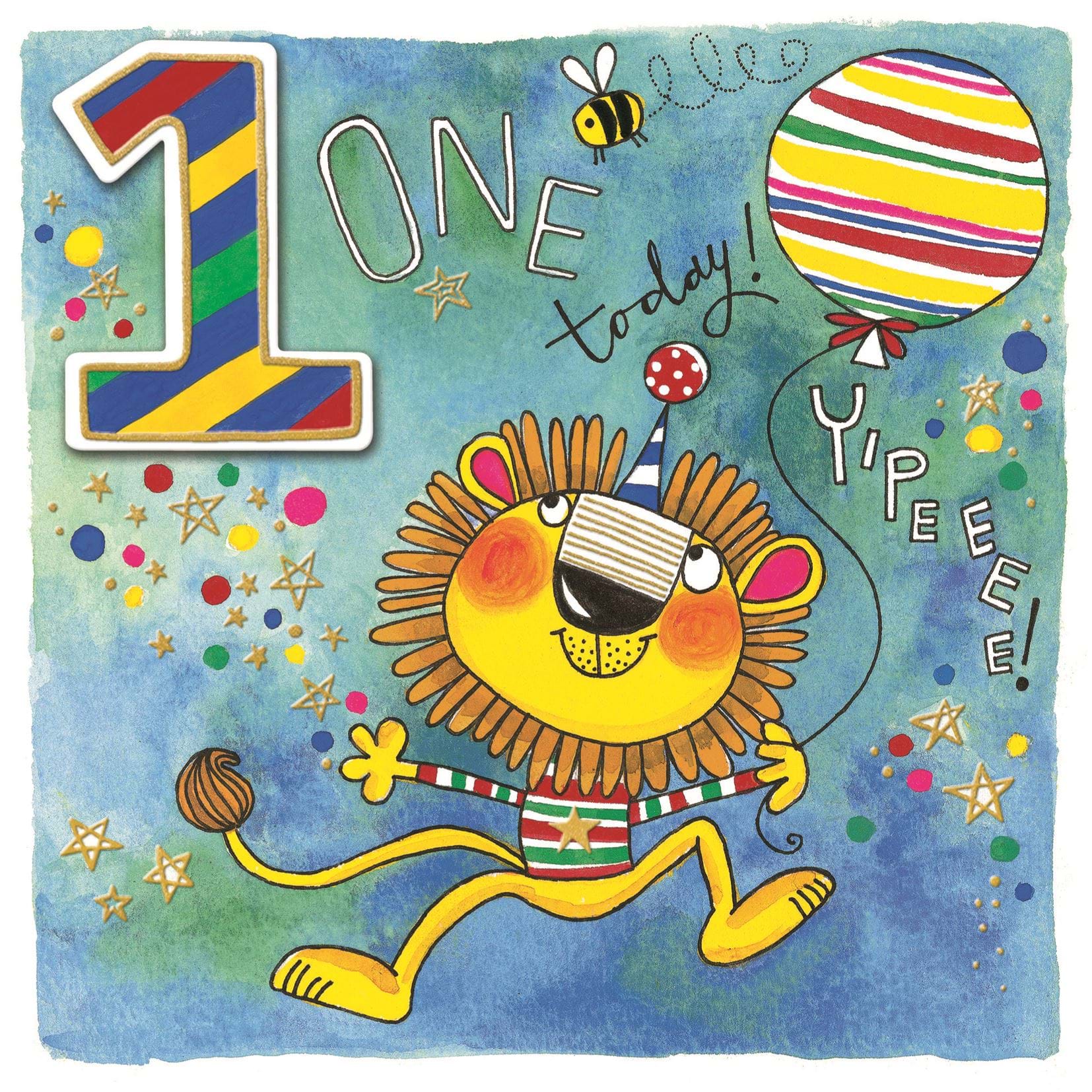 Lion 1st Birthday Card