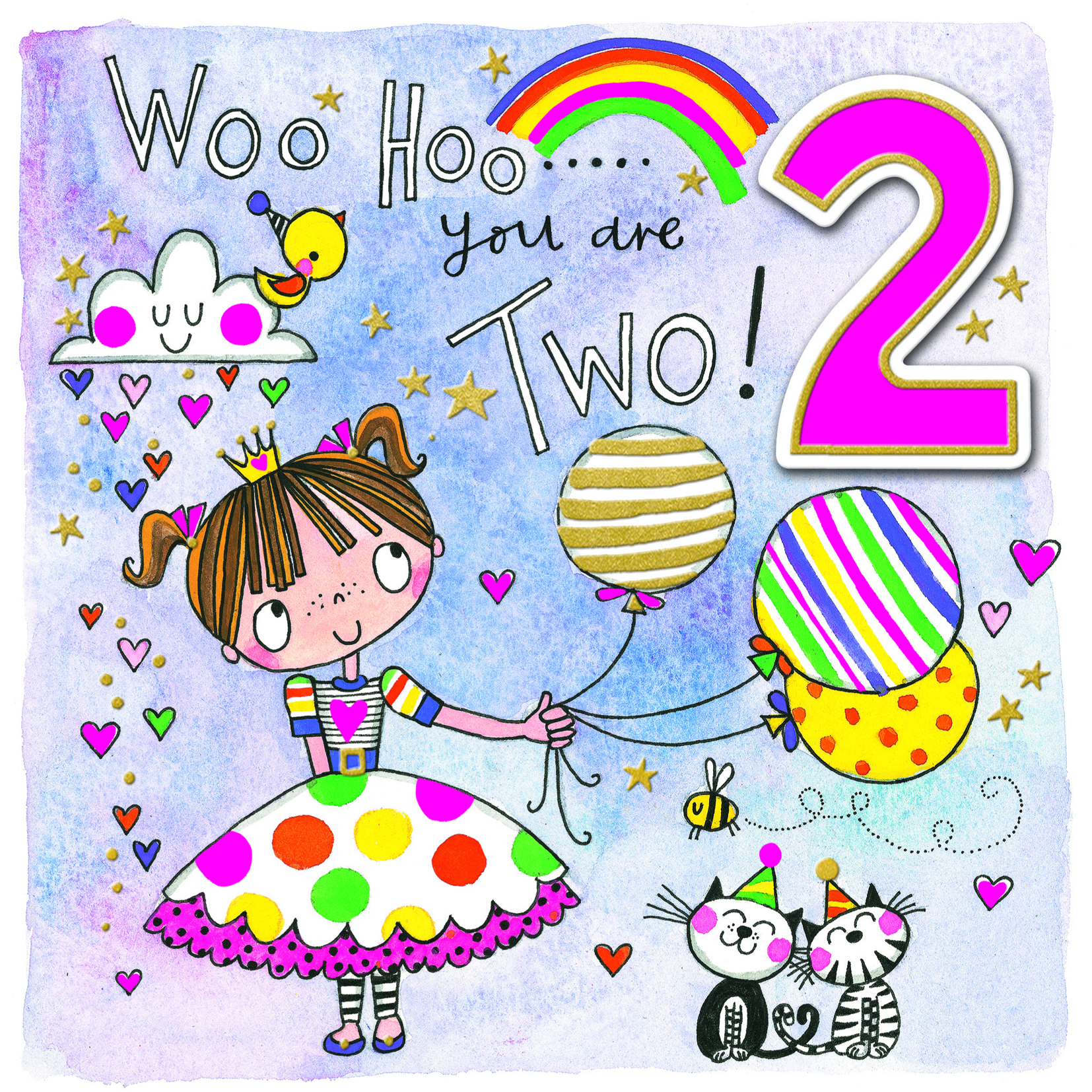Princess 2nd Birthday Card