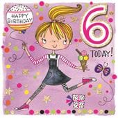 Ice cream 6th Birthday Card